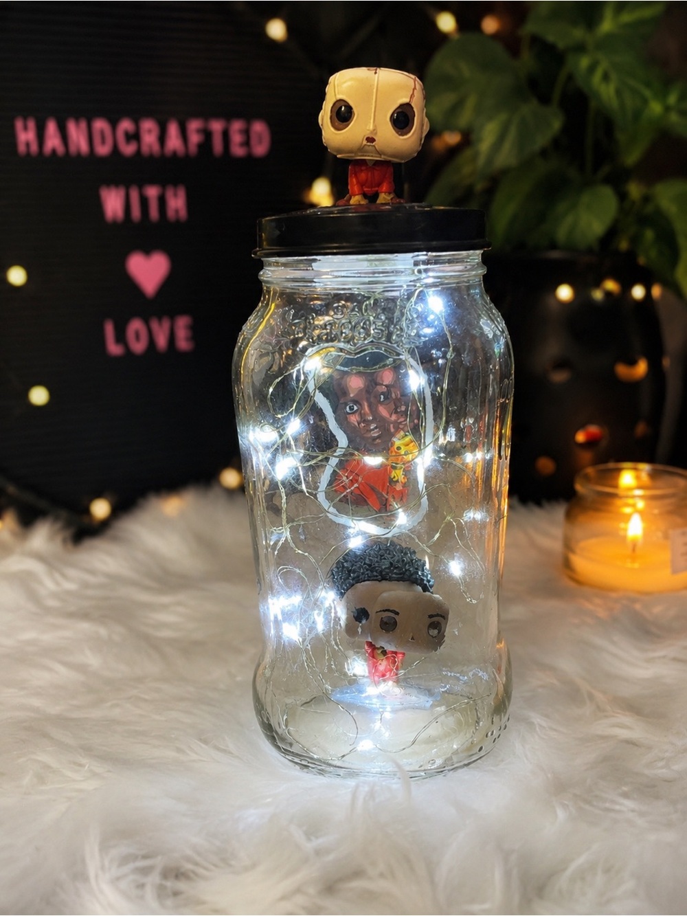 US Movie-Inspired Handcrafted Light-Up Jar 🔴✂️